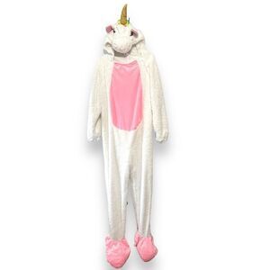 Hyde & EEK! Boutique Adult‎ Plush Unicorn Halloween Costume Medium White Pink
